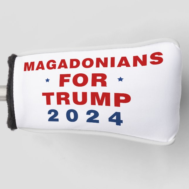 Magadonians For Trump 2024 Red Blue Golf Head Cover (Front)