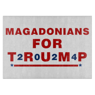 Magadonians For Trump 2024 Red Blue Star Cutting Board