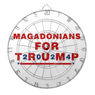 Magadonians For Trump 2024 Red Blue Star Dartboard