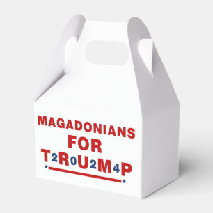 Magadonians For Trump 2024 Red Blue Star Favour Box