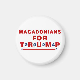 Magadonians For Trump 2024 Red Blue Star Magnet