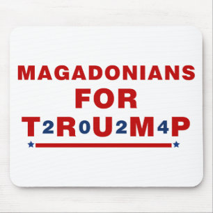 Magadonians For Trump 2024 Red Blue Star Mouse Pad