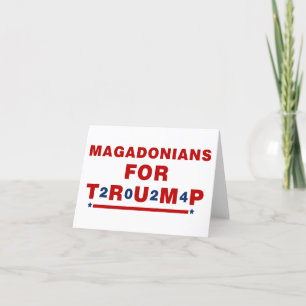 Magadonians For Trump 2024 Red Blue Star Thank You Card
