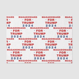 Magadonians For Trump 2024 Red Blue Tissue Paper