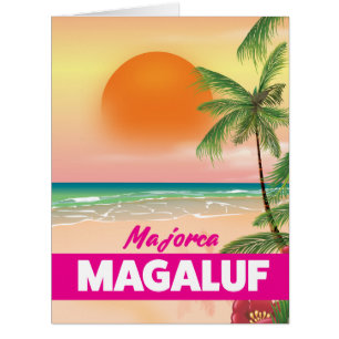 Magaluf Majorca beach travel poster