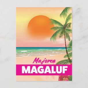 Magaluf Majorca beach travel poster Postcard