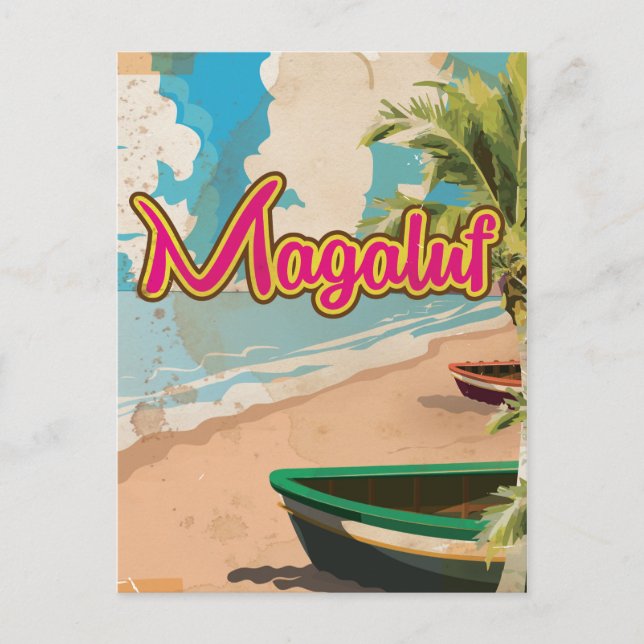 Magaluf Vintage vacation Poster Postcard (Front)