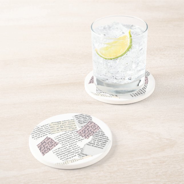 Magazine Aesthetic – Retro Editorial Style Coaster (Side)