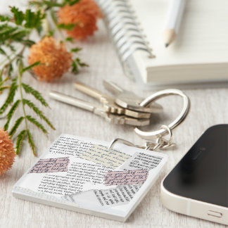 Magazine Aesthetic – Retro Editorial Style Key Ring