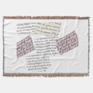 Magazine Aesthetic – Retro Editorial Style Throw Blanket