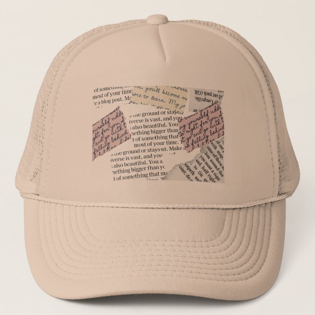 Magazine Aesthetic – Retro Editorial Style Trucker Hat (Front)
