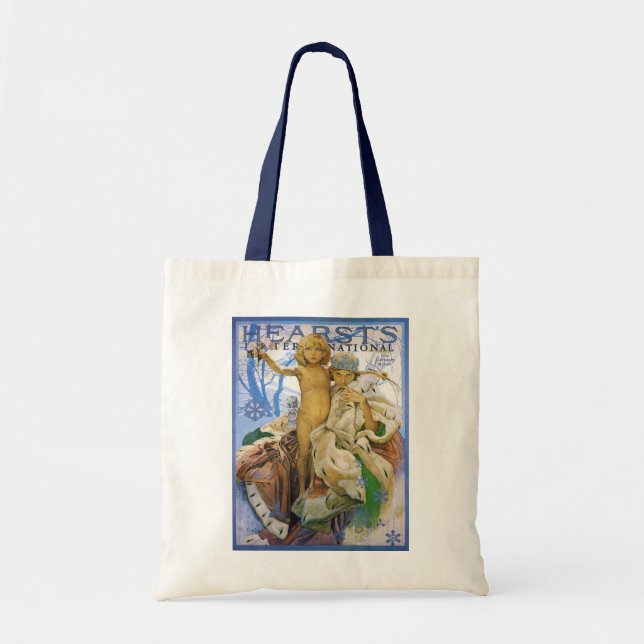 Magazine Cover, Alphonse Mucha Tote Bag (Front)