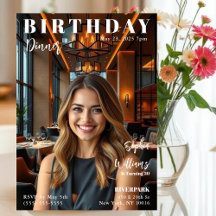 Magazine Cover Birthday Dinner