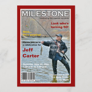 Magazine Cover Birthday Party Invitation