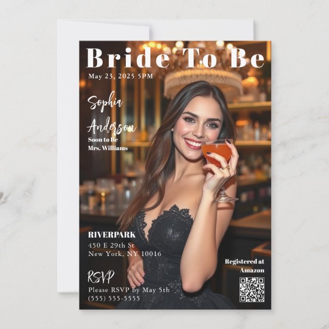 Magazine Cover Bride To Be-Invitation Invitation (Front)