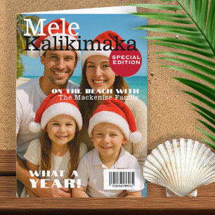 Magazine Cover Mele Kalikimaka Personalised Holiday Card