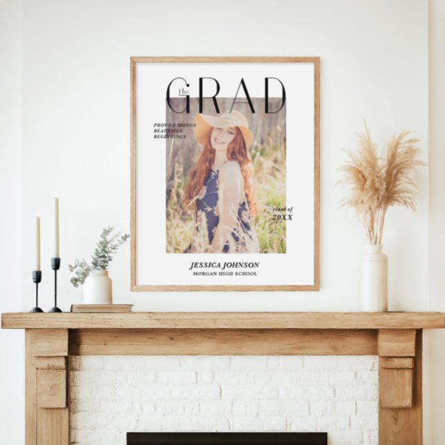 Magazine Cover Photo Graduation Announcement Poster (Creator Uploaded)