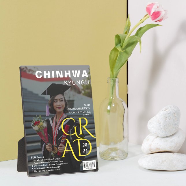 Magazine Cover Photo Graduation Keepsake Plaque (Magazine Cover Photo Graduation Keepsake Plaque)