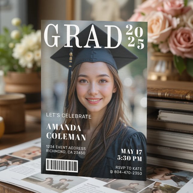 Magazine Cover Photo Graduation Party Invitation (Magazine Cover Photo Graduation Party Invitation
)