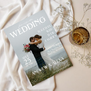 Magazine cover photo wedding Invitation