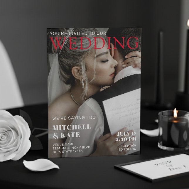 Magazine Cover Wedding Invitation (Magazine Cover Wedding Invitation
)
