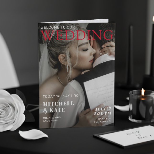Magazine Cover Wedding Programme (Magazine Cover Wedding Program
)