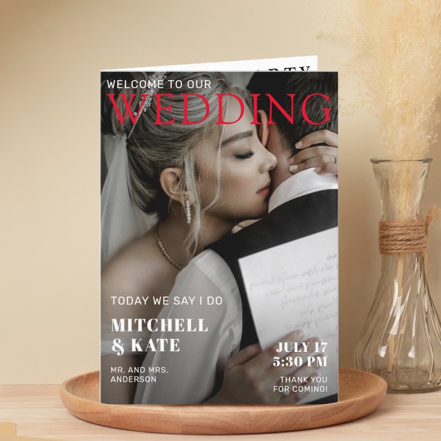 Magazine Cover Wedding Programme (Magazine Cover Wedding Program
)