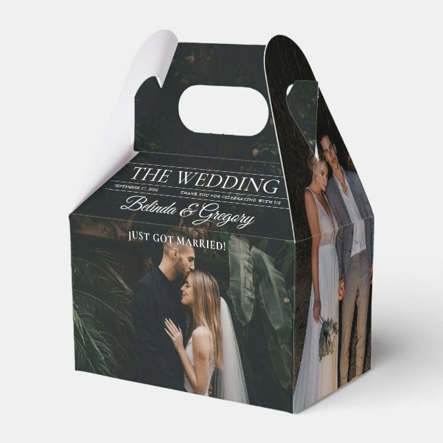 Magazine Editorial Newspaper Photos Wedding  Favour Box (Front Side)