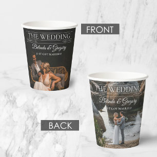 Magazine Editorial Newspaper Photos Wedding  Paper Cups