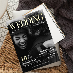 Magazine Editorial Newspaper Wedding Photo GOLD