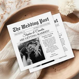 Magazine Editorial Newspaper Wedding Photo Napkin