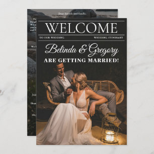 Magazine Editorial Photo Wedding Itinerary Program