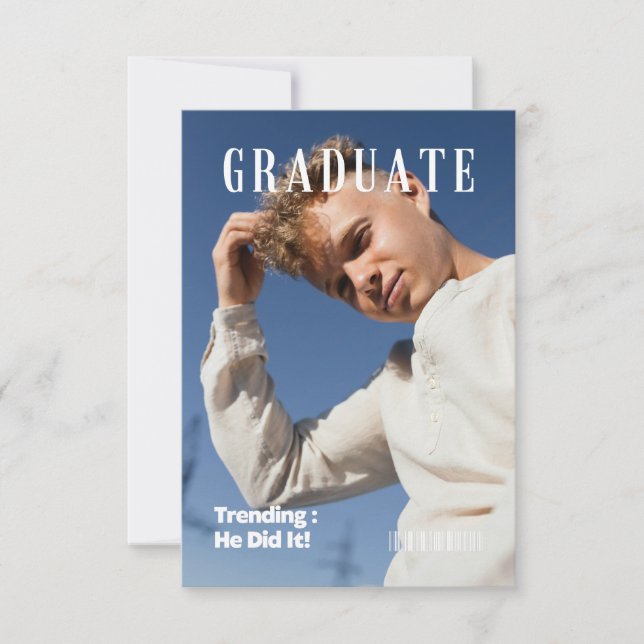 MAGAZINE GRADUATION ANNOUNCEMENT PARTY INVITATION (Front)