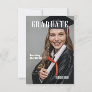 MAGAZINE GRADUATION ANNOUNCEMENT PARTY INVITATION