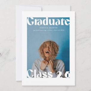 Magazine Inspired Cover Bold Grad Announcement
