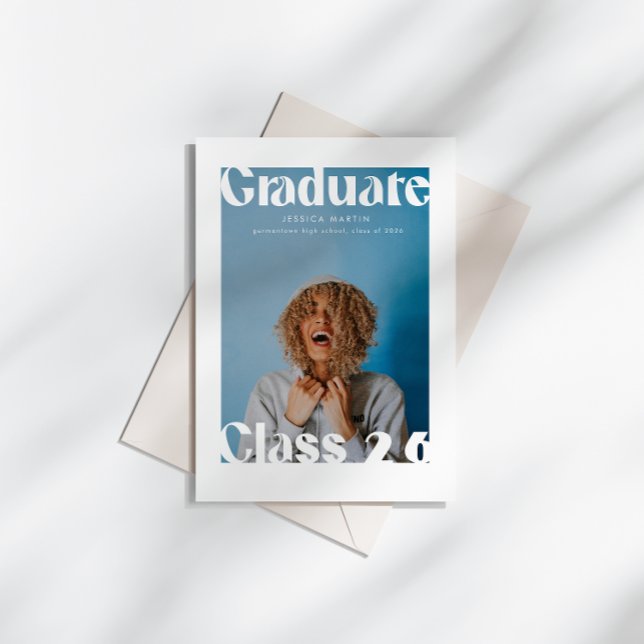 Magazine Inspired Cover Bold Grad Announcement (Creator Uploaded)