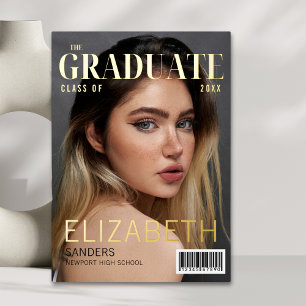 Magazine-inspired Graduation with metallic embossi