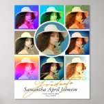 Magazine Pop Art Retro Diptych Graduation Photo  Foil Prints<br><div class="desc">If you like 60s Andy Warhol's pop art, you will love this graduation party invitation. Choose this Magazine Pop Art Retro Diptych Graduation Photo Invitation to announce your graduation and invite your loved ones to a joyful celebration. Just upload your image, and the Zazzle app creates the colour styles. For...</div>