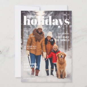 Magazine Style Holiday Card- Top Title Card