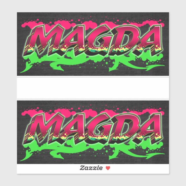 Magda First Name Graffiti Sticker (Sheet)