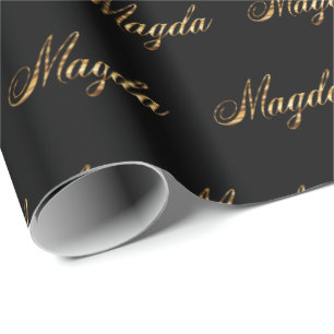 Magda gold design lettering gift paper