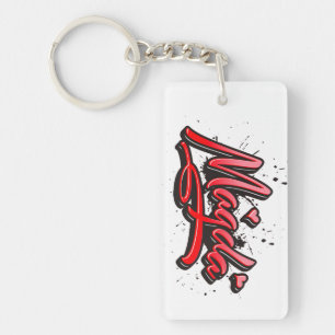 Magda Heart Splash Graffiti Key Ring