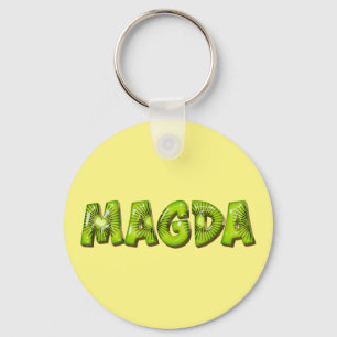 Magda Name Kiwi Design Keychain