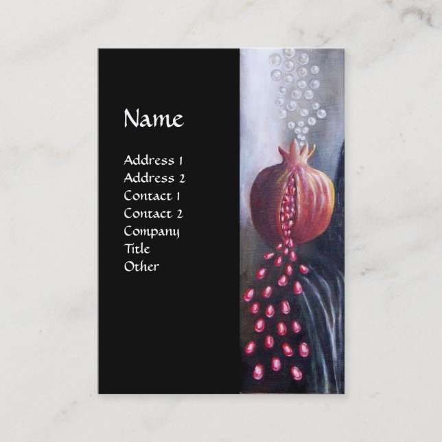 MAGDALEN black white red yellow Business Card (Front)