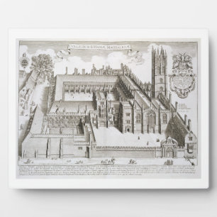 Magdalen College, Oxford, from 'Oxonia Illustrata' Plaque