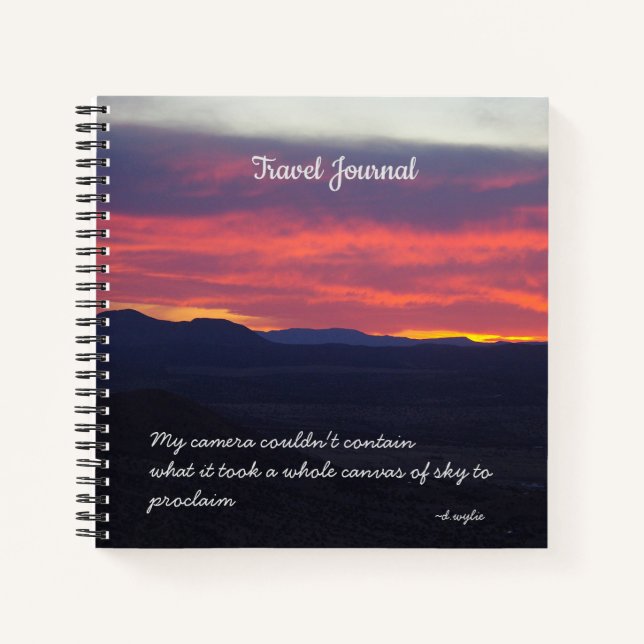 Magdalena, New Mexico sunset - Travel Notebook (Front)