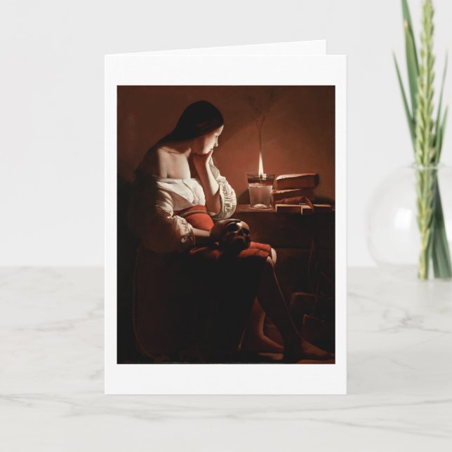 Magdalene with the Smoking Flame, La Tour Card (Front)