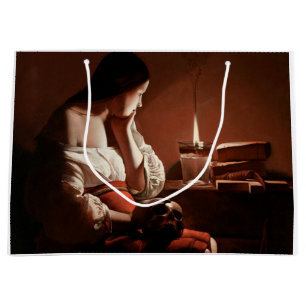 Magdalene with the Smoking Flame, La Tour Large Gift Bag