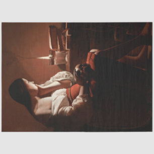 Magdalene with the Smoking Flame, La Tour Tissue Paper