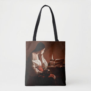 Magdalene with the Smoking Flame, La Tour Tote Bag